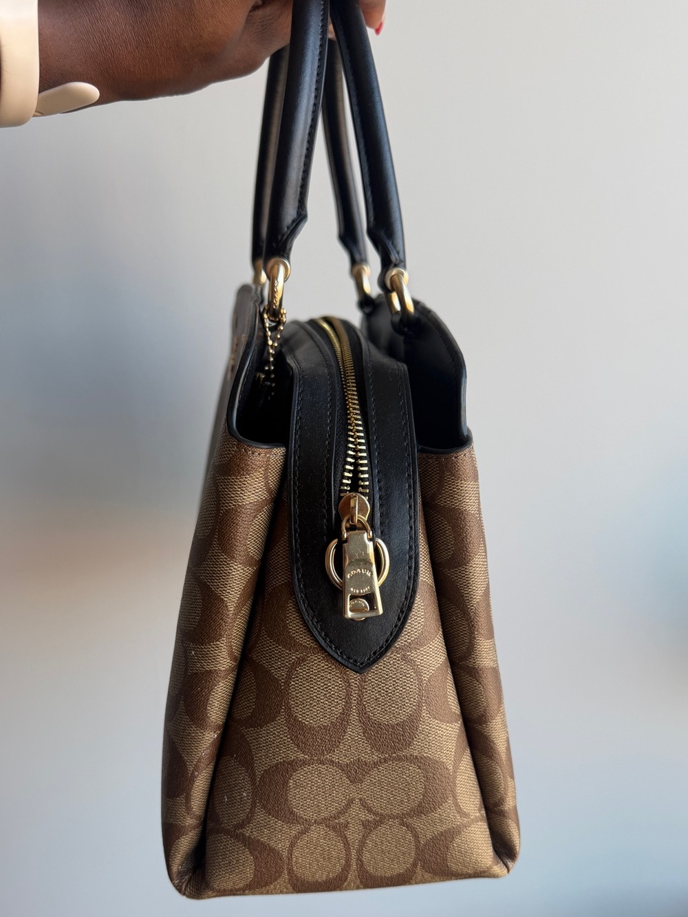 Coach Brown Signature Lillie CarryAll Bag | Purse - Picture 6 of 7